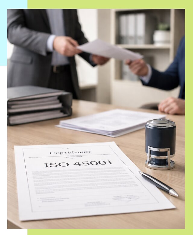 Сертификат ISO 45001 в Лесозаводске под ключ от 46521 р. | Сертэкс